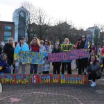 Standing for Peace event took place at Arthur’s Quay Park on Sat, Feb 25, 2023 in honour of the 1 year anniversary of the war in Ukraine.  Picture: Farhan Saeed/ilovelimerick