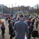 Standing for Peace event took place at Arthur’s Quay Park on Sat, Feb 25, 2023 in honour of the 1 year anniversary of the war in Ukraine.  Picture: Farhan Saeed/ilovelimerick