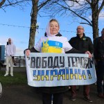 Standing for Peace event took place at Arthur’s Quay Park on Sat, Feb 25, 2023 in honour of the 1 year anniversary of the war in Ukraine.  Picture: Farhan Saeed/ilovelimerick