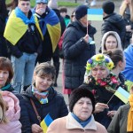 Standing for Peace event took place at Arthur’s Quay Park on Sat, Feb 25, 2023 in honour of the 1 year anniversary of the war in Ukraine.  Picture: Farhan Saeed/ilovelimerick