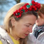 Standing for Peace event took place at Arthur’s Quay Park on Sat, Feb 25, 2023 in honour of the 1 year anniversary of the war in Ukraine.  Picture: Farhan Saeed/ilovelimerick