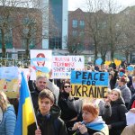 Standing for Peace event took place at Arthur’s Quay Park on Sat, Feb 25, 2023 in honour of the 1 year anniversary of the war in Ukraine.  Picture: Farhan Saeed/ilovelimerick