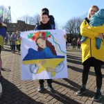 Standing for Peace event took place at Arthur’s Quay Park on Sat, Feb 25, 2023 in honour of the 1 year anniversary of the war in Ukraine.  Picture: Farhan Saeed/ilovelimerick