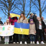 Standing for Peace event took place at Arthur’s Quay Park on Sat, Feb 25, 2023 in honour of the 1 year anniversary of the war in Ukraine.  Picture: Farhan Saeed/ilovelimerick