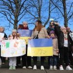 Standing for Peace event took place at Arthur’s Quay Park on Sat, Feb 25, 2023 in honour of the 1 year anniversary of the war in Ukraine.  Picture: Farhan Saeed/ilovelimerick