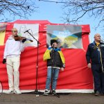 Standing for Peace event took place at Arthur’s Quay Park on Sat, Feb 25, 2023 in honour of the 1 year anniversary of the war in Ukraine.  Picture: Farhan Saeed/ilovelimerick