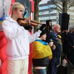 Standing for Peace event took place at Arthur’s Quay Park on Sat, Feb 25, 2023 in honour of the 1 year anniversary of the war in Ukraine.  Picture: Farhan Saeed/ilovelimerick