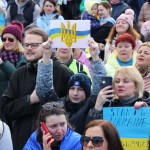 Standing for Peace event took place at Arthur’s Quay Park on Sat, Feb 25, 2023 in honour of the 1 year anniversary of the war in Ukraine.  Picture: Farhan Saeed/ilovelimerick