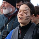 Standing for Peace event took place at Arthur’s Quay Park on Sat, Feb 25, 2023 in honour of the 1 year anniversary of the war in Ukraine.  Picture: Farhan Saeed/ilovelimerick