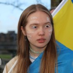 Standing for Peace event took place at Arthur’s Quay Park on Sat, Feb 25, 2023 in honour of the 1 year anniversary of the war in Ukraine.  Picture: Farhan Saeed/ilovelimerick