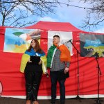 Standing for Peace event took place at Arthur’s Quay Park on Sat, Feb 25, 2023 in honour of the 1 year anniversary of the war in Ukraine.  Picture: Farhan Saeed/ilovelimerick