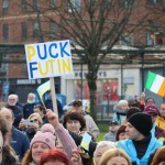 Standing for Peace event took place at Arthur’s Quay Park on Sat, Feb 25, 2023 in honour of the 1 year anniversary of the war in Ukraine.  Picture: Farhan Saeed/ilovelimerick