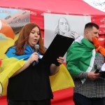 Standing for Peace event took place at Arthur’s Quay Park on Sat, Feb 25, 2023 in honour of the 1 year anniversary of the war in Ukraine.  Picture: Farhan Saeed/ilovelimerick