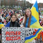 Standing for Peace event took place at Arthur’s Quay Park on Sat, Feb 25, 2023 in honour of the 1 year anniversary of the war in Ukraine.  Picture: Farhan Saeed/ilovelimerick