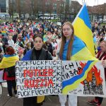 Standing for Peace event took place at Arthur’s Quay Park on Sat, Feb 25, 2023 in honour of the 1 year anniversary of the war in Ukraine.  Picture: Farhan Saeed/ilovelimerick