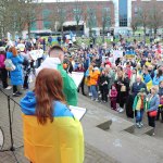 Standing for Peace event took place at Arthur’s Quay Park on Sat, Feb 25, 2023 in honour of the 1 year anniversary of the war in Ukraine.  Picture: Farhan Saeed/ilovelimerick