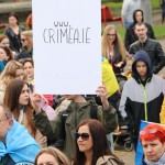 Standing for Peace event took place at Arthur’s Quay Park on Sat, Feb 25, 2023 in honour of the 1 year anniversary of the war in Ukraine.  Picture: Farhan Saeed/ilovelimerick