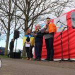 Standing for Peace event took place at Arthur’s Quay Park on Sat, Feb 25, 2023 in honour of the 1 year anniversary of the war in Ukraine.  Picture: Farhan Saeed/ilovelimerick