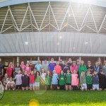 Pupils, parents, teachers and past pupils took to the dizzy heights of Thomond Park today, Friday June 20th to raise funds for Glin’s national school, St. Fergus NS. Picture: Olena Oleksienko/ilovelimerick