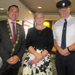 Cllr. James Collins, Mayor of Limerick City and County, Mary Quinlan, Crecora and Gerry Roach, Chief Superindendent at the launch of the St. Gabriel's Children's Respite House in the Savoy Hotel, Limerick, Monday, July 16. Picture: Baoyan Zhang/ilovelimerick