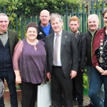 Community Development Worker Ray Murphy, CEO of St Munchins Community Centre Linda Ledger, Marlo Brien, JP McManus, Sean McCormack, Councillor John Costello and Deputy Mayor of Metropolitan District of Limerck, Vivenne Crowley at the St. Munchin's Community Allotments Party at St Munchins Community Centre, Ballynanty, Thursday, June 14th, 2018. Picture: Sophie Goodwin/ilovelimerick.