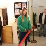 Pictured is Aoife Doyle, rugby player, officially opening the St Munchin's Photography Club's 'Moments in Time' Exhibition in the Belltable Arts Hub. Picture: Conor Owens/ilovelimerick.