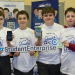 22/03/2018
Joe Kelly, Ciaran Fitzgerald, Adam Flahive and Finlay Robertson from Castletroy College pictured with their exhibit "App of Troy" at the Limerick Local Enterprise Office, Student Enterprise Programme Final Exhibition and Awards Presentation which took place at the Southcourt Hotel, Limerick.
Don Moloney / Press 22