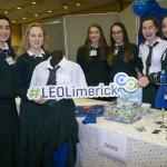 22/03/2018
Sarah Darcy, Ella Whelan, Holly Meredith, Emma Darcy, Niamh Foley and Roisin Mann from Scoile Mhuire agus Ide, Nerwcastle West pictured with their exhibit "Sciorta" at the Limerick Local Enterprise Office, Student Enterprise Programme Final Exhibition and Awards Presentation which took place at the Southcourt Hotel, Limerick.
Don Moloney / Press 22