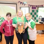 Pictured are the staff and students of Down Syndrome Limerick welcoming the Liam McCarthy cup along with retired hurler Seamus Hickey. Picture: Orla McLaughlin/ilovelimerick.