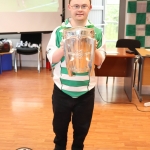 Pictured are the staff and students of Down Syndrome Limerick welcoming the Liam McCarthy cup along with retired hurler Seamus Hickey. Picture: Orla McLaughlin/ilovelimerick.