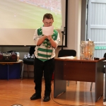 Pictured are the staff and students of Down Syndrome Limerick welcoming the Liam McCarthy cup along with retired hurler Seamus Hickey. Picture: Orla McLaughlin/ilovelimerick.