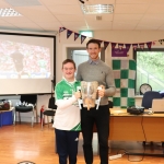 Pictured are the staff and students of Down Syndrome Limerick welcoming the Liam McCarthy cup along with retired hurler Seamus Hickey. Picture: Orla McLaughlin/ilovelimerick.