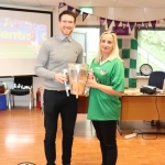 Pictured are the staff and students of Down Syndrome Limerick welcoming the Liam McCarthy cup along with retired hurler Seamus Hickey. Picture: Orla McLaughlin/ilovelimerick.