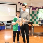 Pictured are the staff and students of Down Syndrome Limerick welcoming the Liam McCarthy cup along with retired hurler Seamus Hickey. Picture: Orla McLaughlin/ilovelimerick.