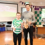 Pictured are the staff and students of Down Syndrome Limerick welcoming the Liam McCarthy cup along with retired hurler Seamus Hickey. Picture: Orla McLaughlin/ilovelimerick.
