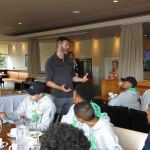 Pictured on the site visit of Limerick city for the Tag Rugby World Cup event coming to the University of Limerick in 2021 is the South African tag rugby team. Picture: Conor Owens/ilovelimerick.