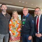 Pictured at the Limerick Strand Hotel for the Limerick city site visit of the Tag Rugby World Cup event coming to the University of Limerick in 2021 are Dan Murphy, Global Village Tours, Karen Brosnahan, General Manager of Shannon Region Conference & Sports Bureau, Stuart McConnell, Chairman of the International Tag Federation (ITF), and Stephen O’Connor, General Manager of The Limerick Strand Hotel. Picture: ConorOwnes/ilovelimerick.