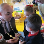 Tait House hosted a fundraiser for local group of bereaved parents, Lost Futures on September 6 at Mr.Tait's Cafe. Cllr Daniel Butler, Mayor of the Metropolitan District of Limerick and Roisin Upton, Limerick hockey player visited the children in the Tait House Creche. Picture: Baoyan Zhang/ilovelimerick