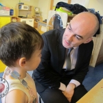 Tait House hosted a fundraiser for local group of bereaved parents, Lost Futures on September 6 at Mr.Tait's Cafe. Cllr Daniel Butler, Mayor of the Metropolitan District of Limerick and Roisin Upton, Limerick hockey player visited the children in the Tait House Creche. Picture: Baoyan Zhang/ilovelimerick