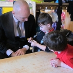 Tait House hosted a fundraiser for local group of bereaved parents, Lost Futures on September 6 at Mr.Tait's Cafe. Cllr Daniel Butler, Mayor of the Metropolitan District of Limerick and Roisin Upton, Limerick hockey player visited the children in the Tait House Creche. Picture: Baoyan Zhang/ilovelimerick