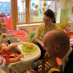 Tait House hosted a fundraiser for local group of bereaved parents, Lost Futures on September 6 at Mr.Tait's Cafe. Cllr Daniel Butler, Mayor of the Metropolitan District of Limerick and Roisin Upton, Limerick hockey player visited the children in the Tait House Creche. Picture: Baoyan Zhang/ilovelimerick