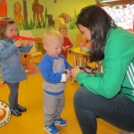Tait House hosted a fundraiser for local group of bereaved parents, Lost Futures on September 6 at Mr.Tait\'s Cafe. Cllr Daniel Butler, Mayor of the Metropolitan District of Limerick and Roisin Upton, Limerick hockey player visited the children in the Tait House Creche. Picture: Baoyan Zhang/ilovelimerick