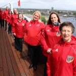 The Munster Rugby Supporters Choir pictured at A Tribute to Frontline Heroes organised by Una Heaton and broadcast live on Ilovelimerick's Facebook took place on the roof of the Limerick Strand Hotel to raise much needed donations for Pieta House. To donate go to https://www.justgiving.com/fundraising/thankyouforpietahouse. Picture: Richard Lynch/ilovelimerick