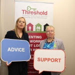 Pictured at the launch of Threshold's new Advice Clinic in Limerick Citizens Information Centre is Edel Conlon, Southern Regional Manager of Threshold and Marrion Browne, Manager of Limerick Citizens Information Centre. Picture: Conor Owens/IloveLimerick.