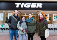 REPRO FREEMichael O'Connor, North Circular Road, Sarah Healy, Eva Byrne and Clare Staunton, Cork at the opening of the new Tiger Store on Cruises Street, Limerick.Tiger Stores, described as a variety store selling low cost high value items, ranging from â¬1 to maximum â¬30, is set to open its doors at 11 Cruises Street, Limerick, employing 12 staff. When the Danish brand announced its imminent arrival in Limerick back in December, the positive response online was phenomenal. But for Tiger Stores Ireland and Northern Ireland Operations Manager, Gillian Maxwell, who brought the brand to Ireland just three years ago, Limerick was an obvious choice for a new store. Pic Sean Curtin Photo.