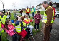 O3.04.15             NO REPRO FEE             
Paul O'Connell, AP McCoy and JP McManus kick-start the Team Limerick Clean-Up(TLC). Over 10,000 Volunteers hit the streets of Limerick City and County for the Country's biggest ever Clean-Up. 
JP Mcmanus stops for a chat with young volunteers at O'Malley Park, Southill. Picture: Alan Place/FusionShooters.