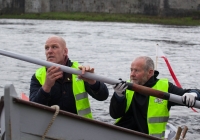 O3.04.15             NO REPRO FEE             
Paul O'Connell, AP McCoy and JP McManus kick-start the Team Limerick Clean-Up(TLC). Over 10,000 Volunteers hit the streets of Limerick City and County for the Country's biggest ever Clean-Up. 
Paul O'Connell and Br. Anthony Keane, Glenstall Abbey pictured at Clancy Strand before a team set off in Ilen boats to clean the river banks of the city. Picture: Alan Place/FusionShooters.
