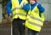 03.04.15  NO REPRO FEE
Paul O'Connell, AP McCoy and JP McManus kick-start the Team Limerick Clean-Up (TLC). Over 10,000 volunteers hit the streets of Limerick City and County for the country's biggest ever Clean-Up. Taking part in the Team Limerick Clean-Up are volunteers, brothers Jack Giltenane, aged 8, and Dara Giltenane, aged 5, from Ballingarry, Co. Limerick. Picture credit: Diarmuid Greene/Fusionshooters