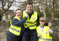 03.04.15  NO REPRO FEE
Paul O'Connell, AP McCoy and JP McManus kick-start the Team Limerick Clean-Up (TLC). Over 10,000 volunteers hit the streets of Limerick City and County for the country's biggest ever Clean-Up. Limerick senior hurler Donal O'Grady joined Team Limerick Clean-Up volunteers, Kieran Byrnes, left, and Alex Massey, aged 7, from Newcastlewest, Co. Limerick. Picture credit: Diarmuid Greene/Fusionshooters