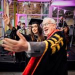 No Repro Fee
Brianna Lorenz from Lisdoonvarna Clare who studied Graphic design is taken on a celebratory dance with President of TUS – Professor Vincent Cunnane as the first full generation of TUS students conferred today on the university's Moylish campus 
Thursday marked the first day of the Technological University of the Shannon's conferring ceremonies on the University's Moylish campus, where the first full generation of TUS graduates were among those being awarded.
Many of the graduates began their TUS journey four years ago when the university was established in October 2021.
This morning's ceremony celebrated graduates from the Limerick School of Art and Design - one of Europe's leading fine art, design and creative media schools.
Pic. Brian Arthur